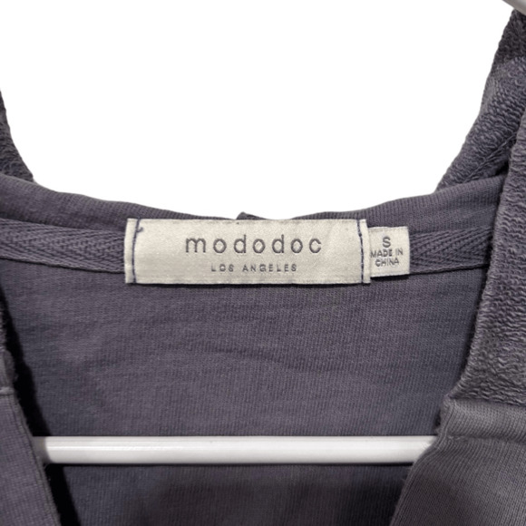 Mododoc Los Angeles Gray Pop Over Tunic Top Jersey Knit Size S Oversized Relaxed - Picture 4 of 9